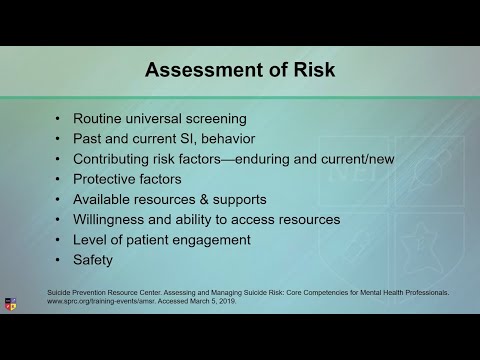 Screening for Suicide Risk in Mental Health Assessments