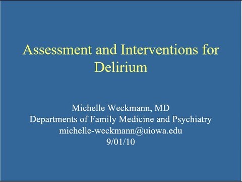 Effective Delirium Risk Assessment in Mental Health Care